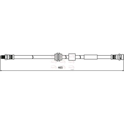 Apec Brake Hydraulic Hose Line Front HOS3929
