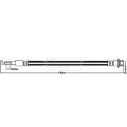 Borg & Beck Brake Hydraulic Hose Line Rear Right BBH8259