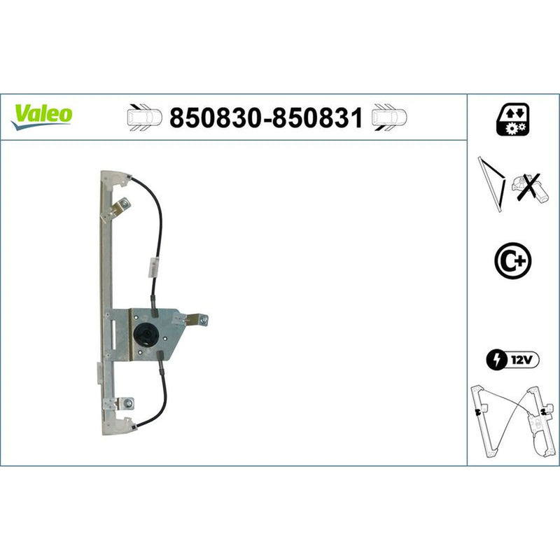 Valeo Electric Window Regulator Lifter Left Rear 850830