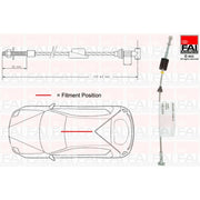 FAI Handbrake Cable Front FBC0056