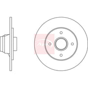 Apec Rear Brake Solid Discs & Pads fits Renault Clio 2000-2009 2.0