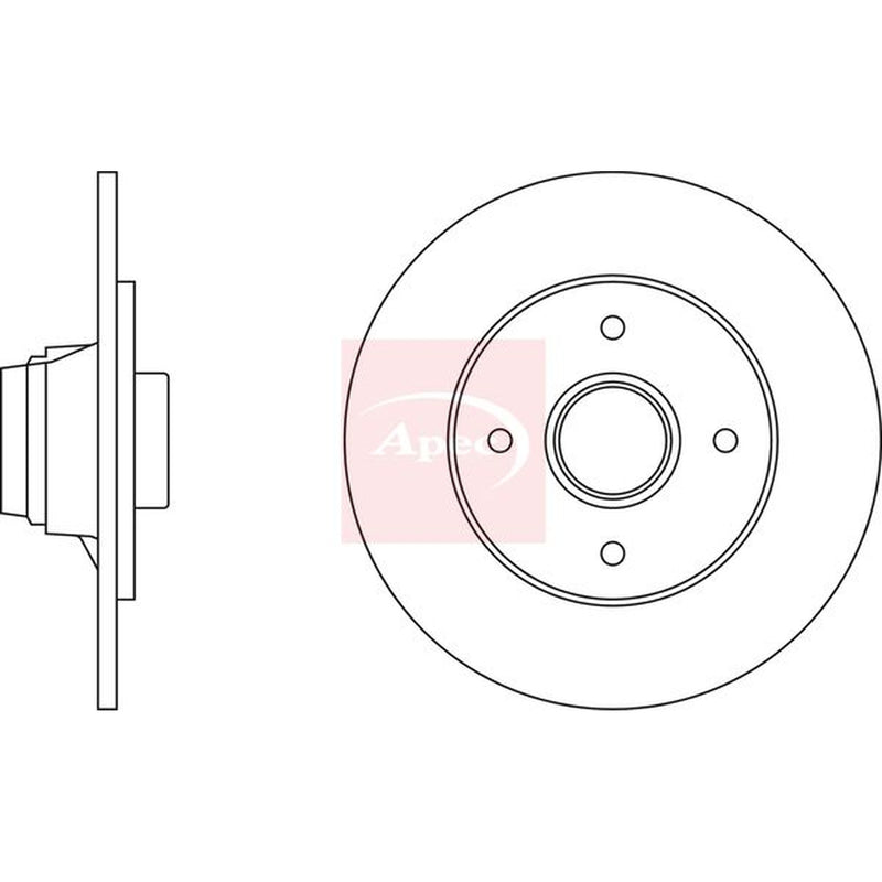 Apec Rear Brake Solid Discs & Pads fits Renault Clio 2000-2009 2.0