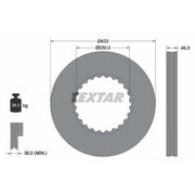 Textar 2 x Internally Vented Brake Discs 93272000
