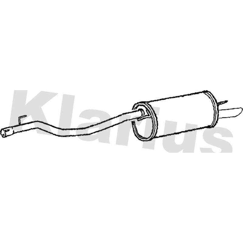 Klarius Box With Tail Pipe Rear fits VW Transporter 1990-2003 2.0