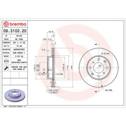 Brembo Front Brake Internally Vented Discs & Pads fits Honda Civic 1991-1995 1.3