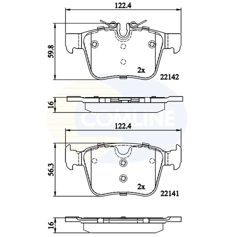 Comline Front & Rear Brake Discs & Pads fits Volvo XC60 II 2017-2021
