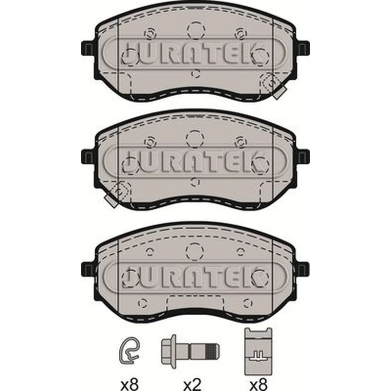 Juratek Front Brake Pad Set fits Mercedes-Benz X-Class 2017-2020