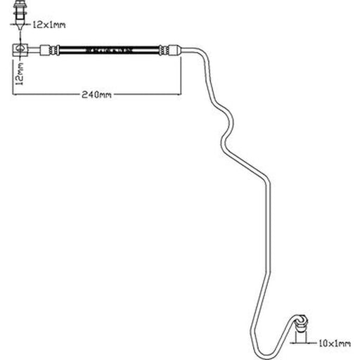 Juratek Brake Hydraulic Hose Line outer JBH1156R
