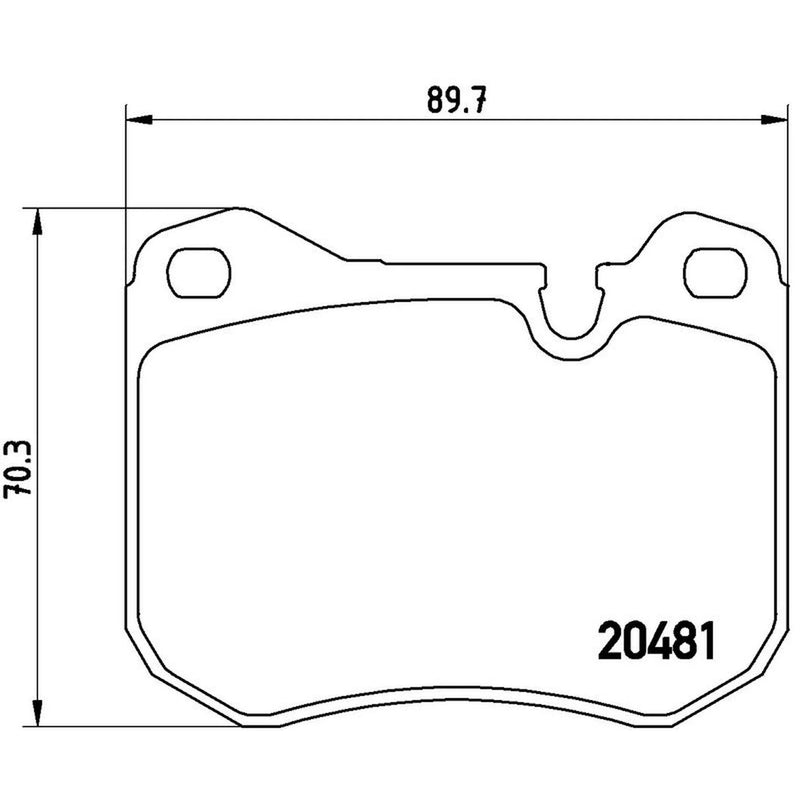 Brembo 4 x Front Brake Pad Set fits Porsche 924 1978-1988 2.0 2.5