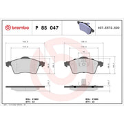 Brembo Front Brake Pad Set fits VW California T4 Camper 1994-2002 1.9 2.4 2.5