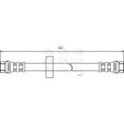 Apec Brake Hydraulic Hose Line Rear fits Ford Focus I 1998-2004 1.4 1.6 1.8 2.0