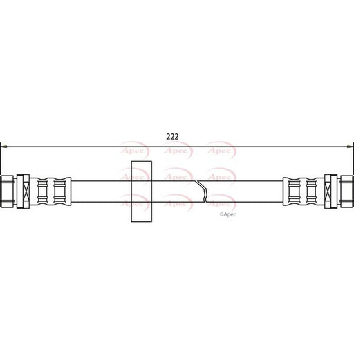 Apec Brake Hydraulic Hose Line Rear fits Ford Focus I 1998-2004 1.4 1.6 1.8 2.0