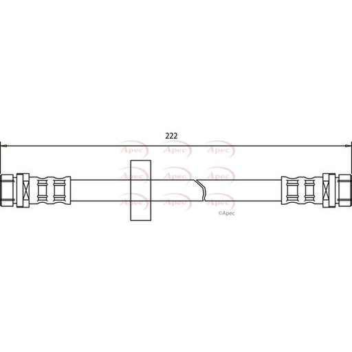 Apec Brake Hydraulic Hose Line inner HOS3334