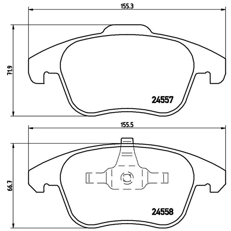 Brembo 4 x Front Brake Pad Set fits Citroën C4 Grand Picasso I 2006-2013 1.6 2.0