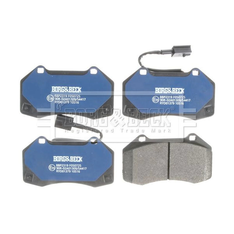 Borg & Beck Front & Rear Brake Discs & Pads fits Abarth 500 2008 on 1.4