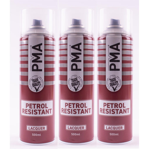 3x PMA Professional Petrol Resistant Lacquer 500ml Spray Paint High Coverage PMA - NN4 Online 