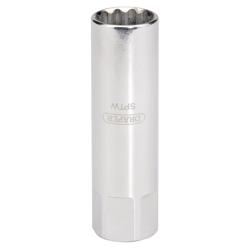 Draper HI-TORQ 8mm Thread Thin Wall 12 Point Spark Plug Socket, 3/8" Sq. Dr., 14 Draper - Dynamic Drive