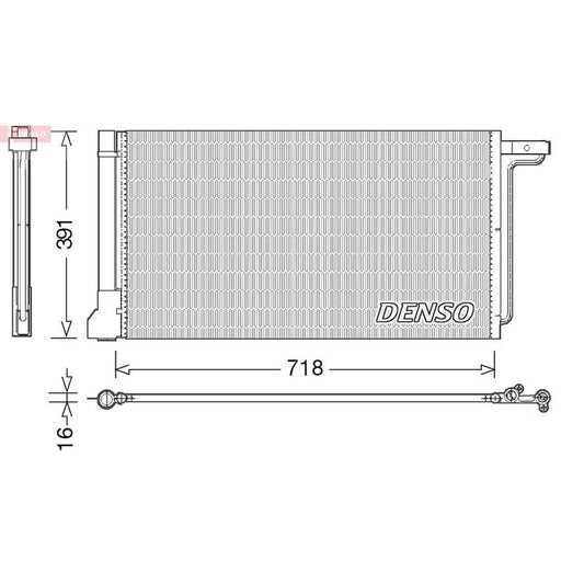 Denso Air Conditioning Condenser fits Ford C-Max II 2010-2019 1.6