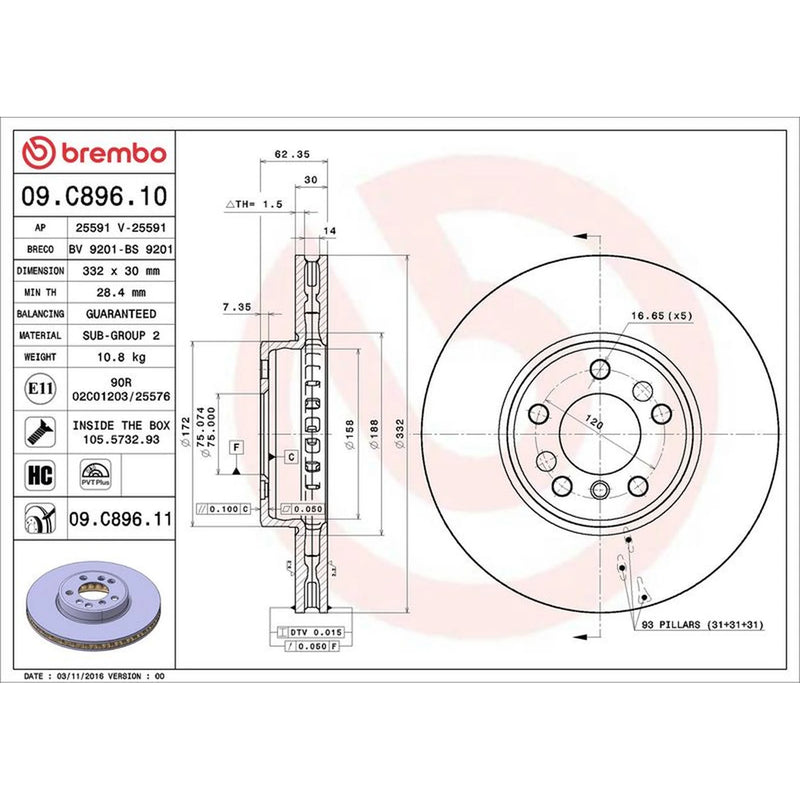 Brembo Front & Rear Brake Discs & Pads fits BMW X5 2000-2006 3.0 4.4