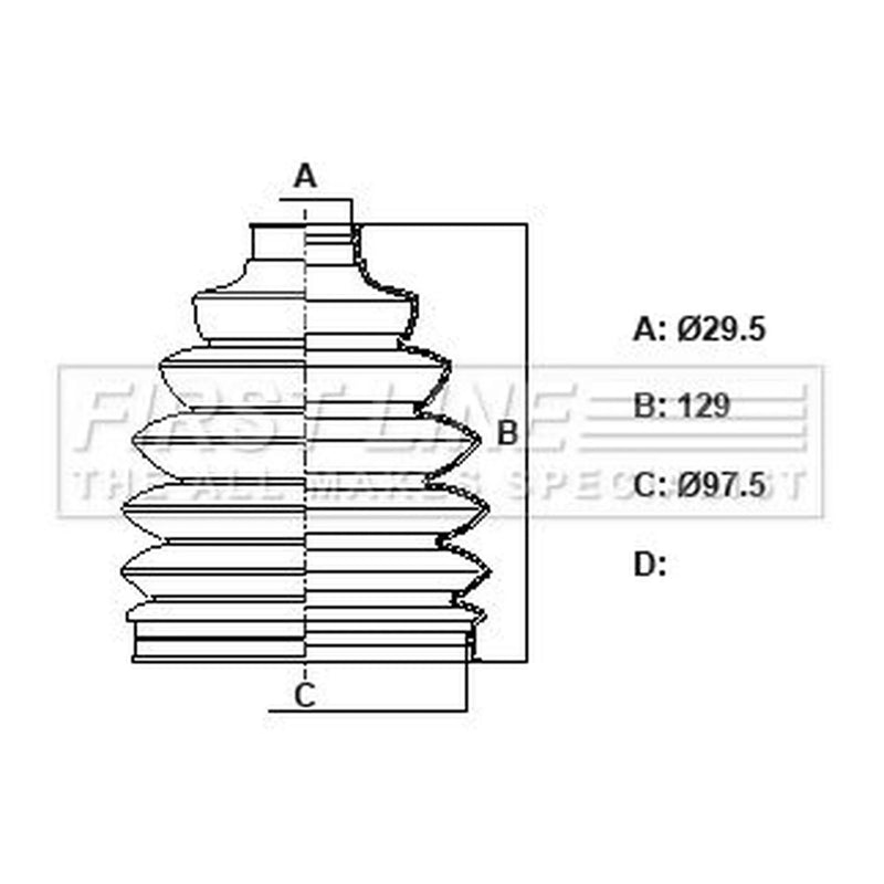 First Line Drive Shaft Bellow Kit Front Left Thermopl fits Mercedes-Benz A-Class