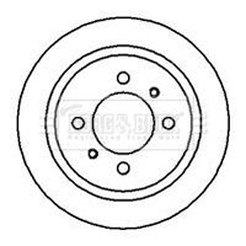 Borg & Beck Rear Brake Solid Discs & Pads fits Nissan 100NX 1990-1994 1.6