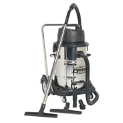 Sealey Vacuum Cleaner Industrial Wet & Dry 77L Stainless Steel Drum with Swivel Sealey - Dynamic Drive