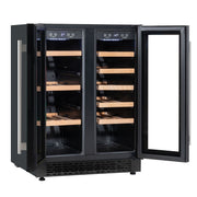 Baridi 40 Bottle/120 Can Freestanding Dual Zone Wine Fridge & Cooler 60cm Baridi - Dynamic Drive