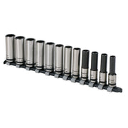 Sealey Premier Black Premier Black Deep Lock-On Socket Set 3/8"Sq Drive 12pc Sealey Premier Black - Dynamic Drive