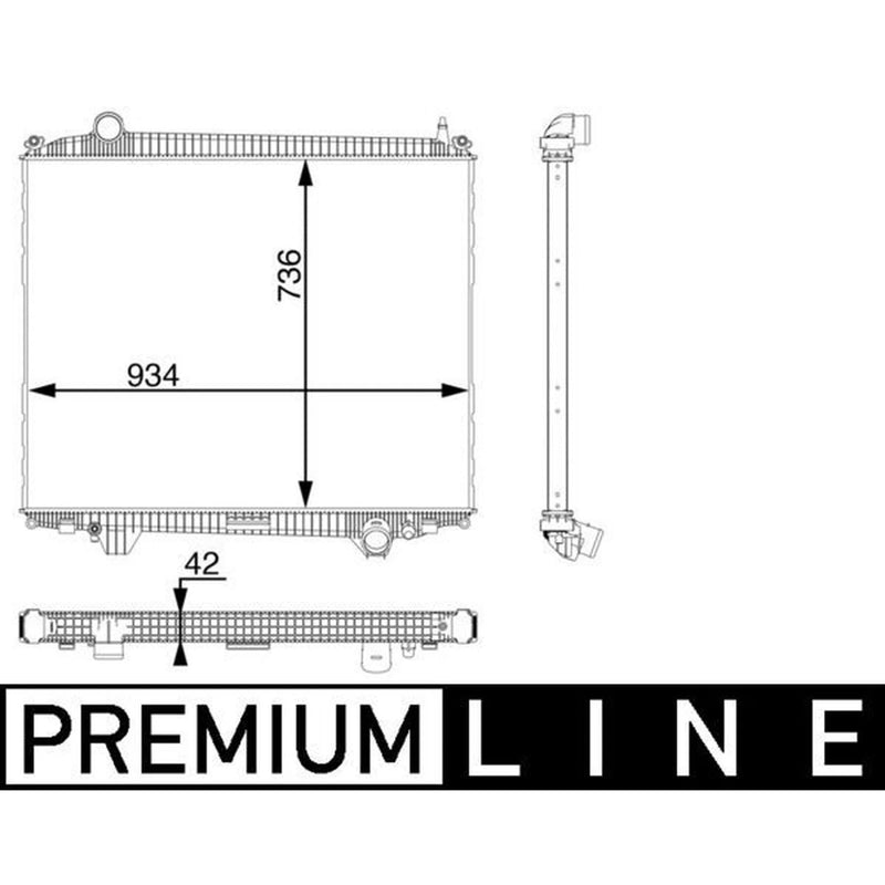 Mahle Engine Radiator fits Man Tgs I 2007-2021