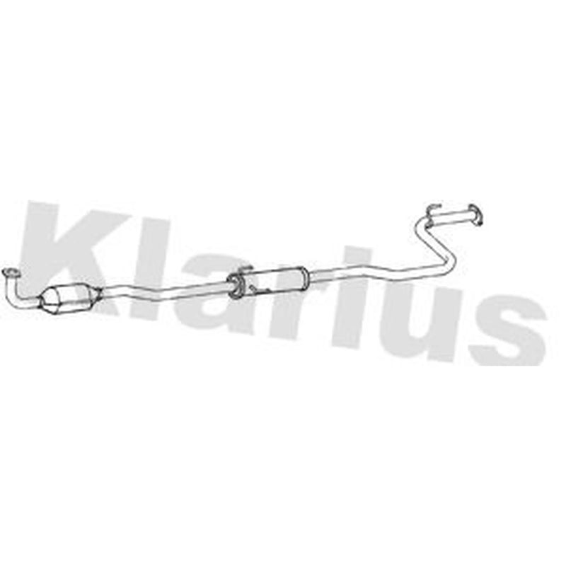 Klarius Catalyst Type Appr With Pipe fits Toyota Aygo 2014 on 1.0