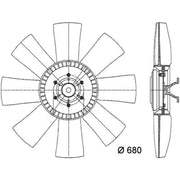 Mahle Engine Cooling Fan fits Scania 4 - Series 1996-2008