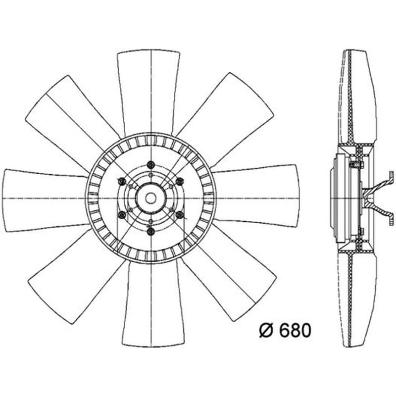 Mahle Engine Cooling Fan fits Scania 4 - Series 1996-2008