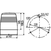 Hella Rotating Beacon Wide High