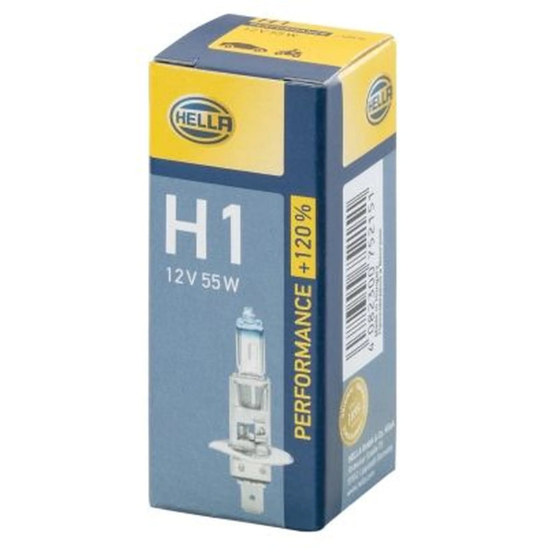 Hella Bulb H1 12V 55W P14.5S +120 8GH fits Abarth 500 / 595 / 695 2008 on 1.4