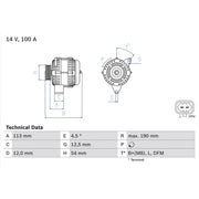 Bosch Car Alternator 12V
