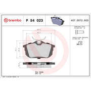 Brembo 4 x Rear Brake Pad Set fits Mitsubishi Carisma 1995-2006 1.3 1.6 1.8 1.9