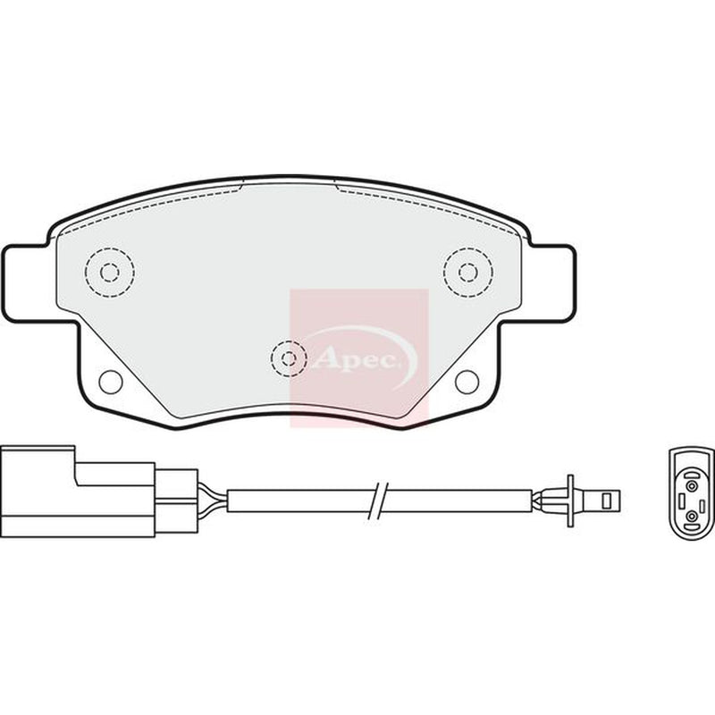 Apec Rear Brake Pad Set fits Ford Transit 2006-2014 2.2 2.4 3.2