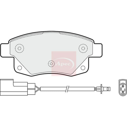 Apec Rear Brake Pad Set fits Ford Transit 2006-2014 2.2 2.4 3.2