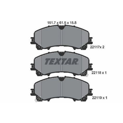 Textar Front Brake Pad Set 2211701