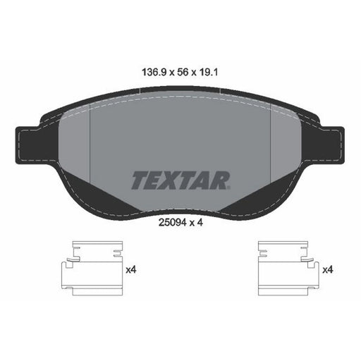 Textar Front Brake Pad Set 2509401