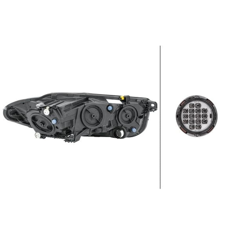 Hella Headlight Headlamp H15 Left 1LH 011 811-131