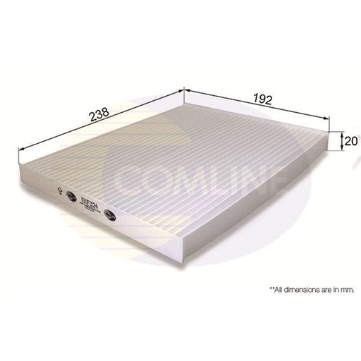 Comline Cabin Air Filter (Pollen Filter) fits Hyundai Ioniq 2016-2022 1.6