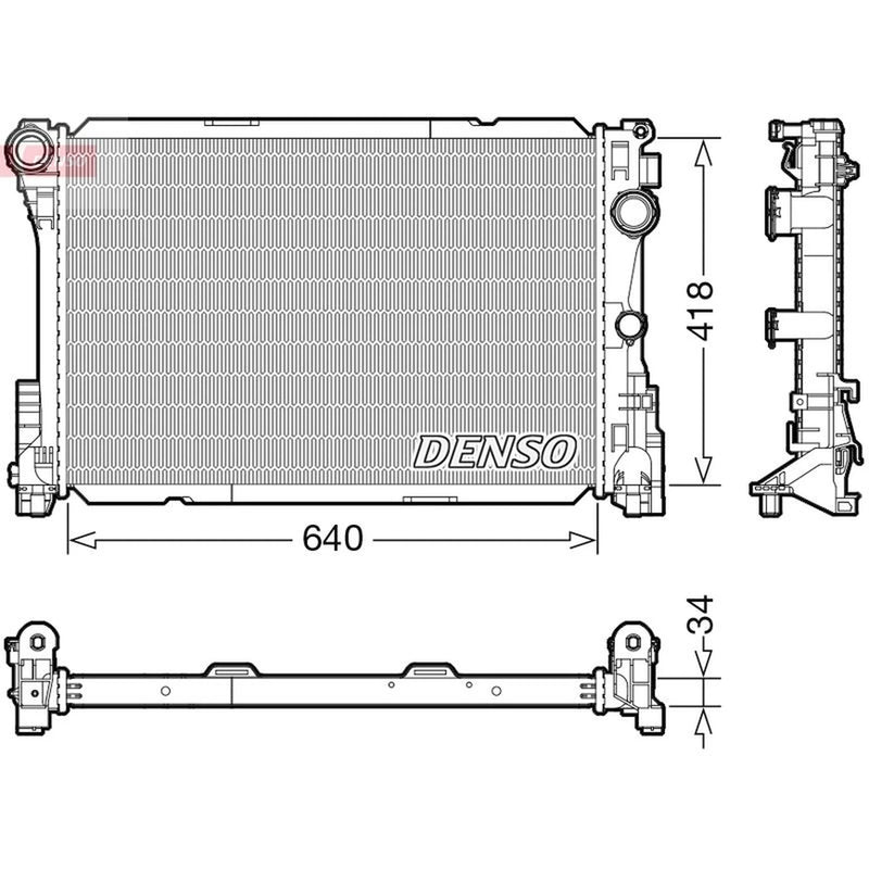 Denso Engine Radiator fits Mercedes-Benz Cls 2011-2017