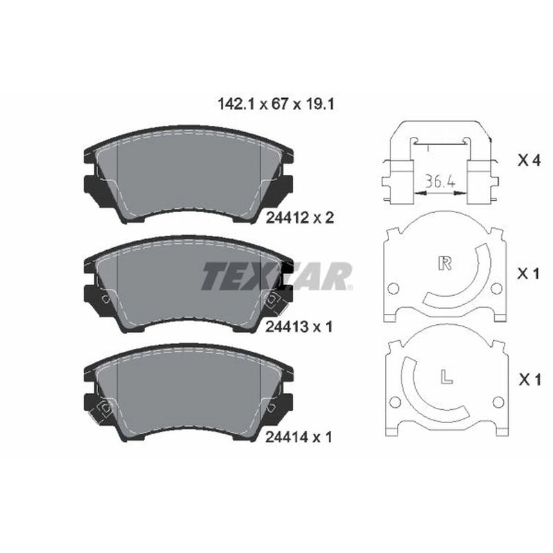 Textar Front Brake Pad Set 2441201