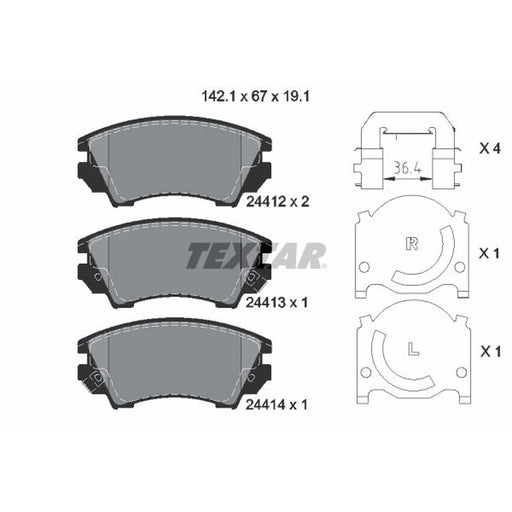 Textar Front Brake Pad Set 2441201
