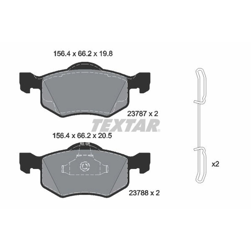 Textar Front Brake Pad Set 2378704