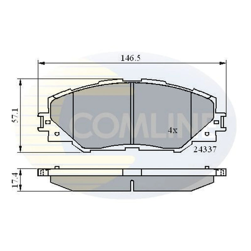 Comline Front & Rear Brake Discs & Pads fits Toyota Auris 2010-2018