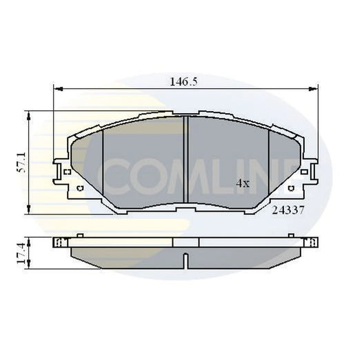 Comline Front & Rear Brake Discs & Pads fits Toyota Auris 2010-2018