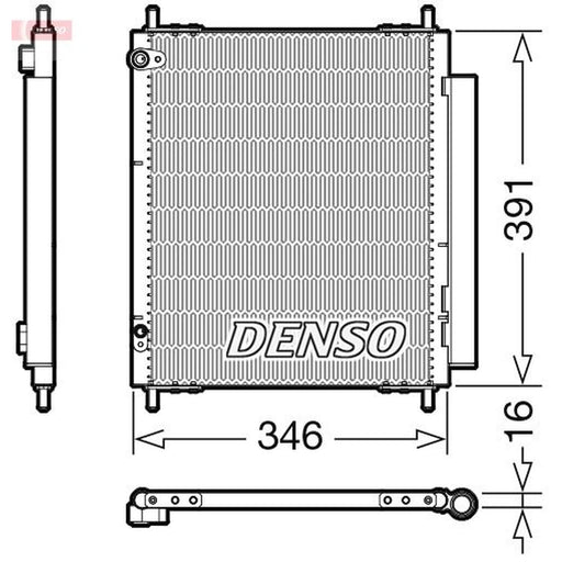 Denso Air Conditioning Condenser fits Citroën C-Zero 2010-2011