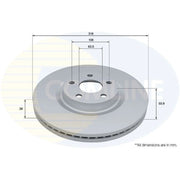 Comline 2 x Vented Front Brake Discs ADC5088V-x2